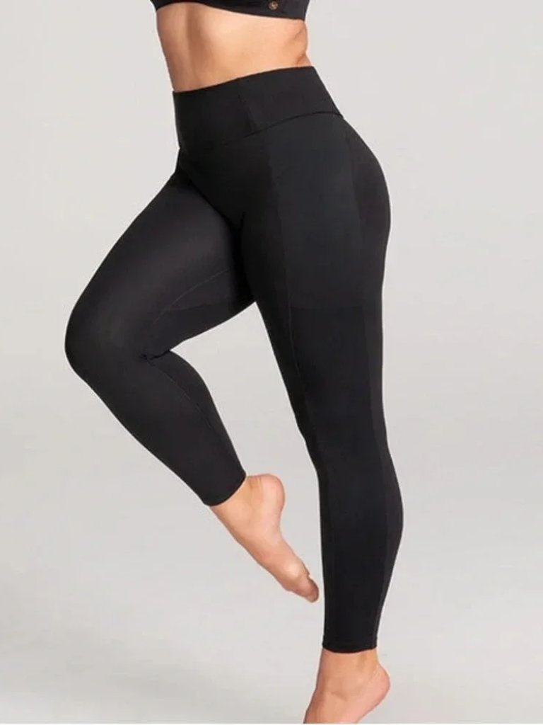 Honeylove Seamless Shaping High Rise Black Ankle Leggings Women's Size L